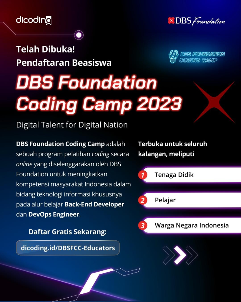 DBS Coding Camp 2023 – Beasiswa Belajar Programming Back-End Dan DevOps ...